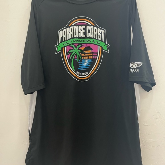 Paradise Coast Black Graphic Tee for Men‎ Half Marathon & SK - Picture 6 of 10